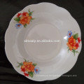 placa de sopa de porcelana blanca de estilo chino